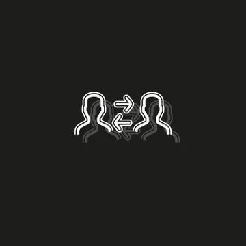 Conversation icon - vector communication icon. people talk sign and symbol Stock Illustration