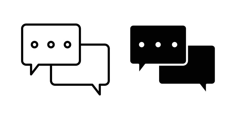 Conversation icon vector, illustration icon set Stock Illustration