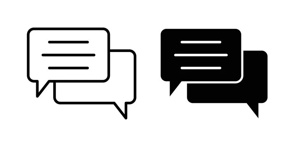 Conversation icon for web projects Stock Illustration