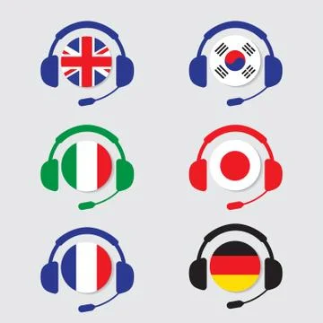 Conversation icons set Stock Illustration