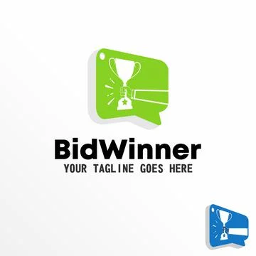 Conversation logo free vector stock. Trophy abstract design concept. Stock Illustration