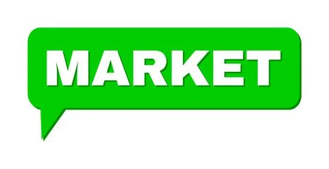 Conversation MARKET Colored Cloud Message 스톡 일러스트