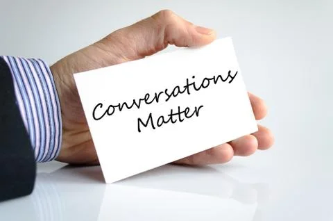 Conversation matter text concept Stock Photos