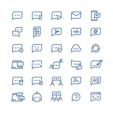 Conversation message shapes, dialogue speech bubble icons. Chatting phone vector Stock Illustration