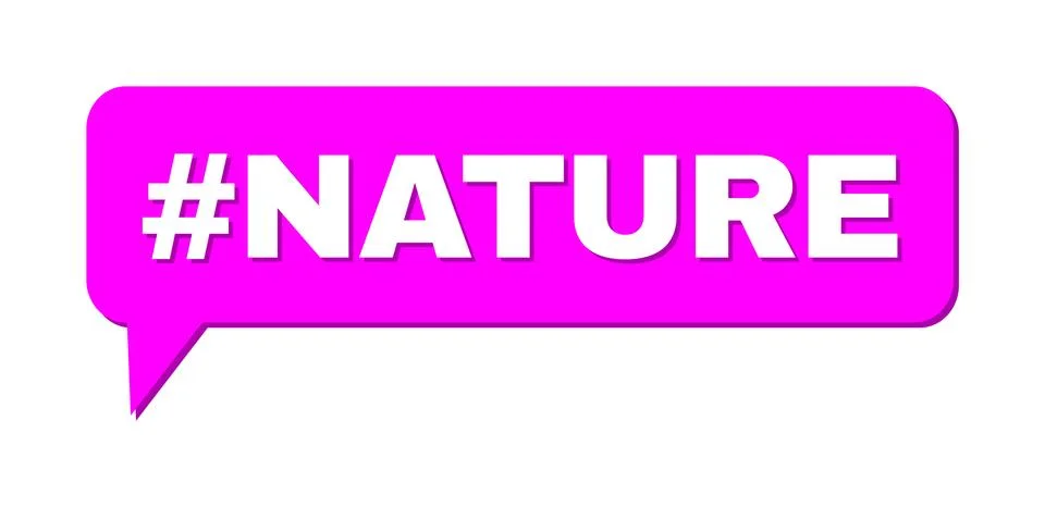 Conversation #NATURE Colored Bubble Message Stock Illustration