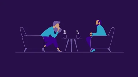 Conversation over Coffee - abstract colours - 4K 스톡 동영상 111573723