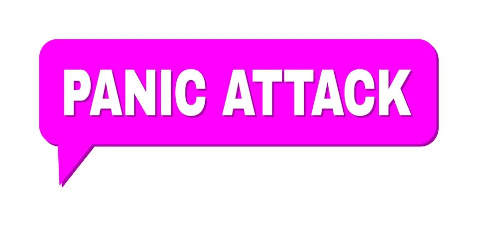 Conversation PANIC ATTACK Colored Cloud Message 스톡 일러스트