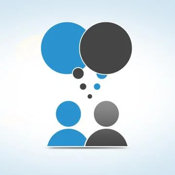Conversation people Stock Illustration