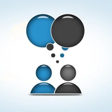 Conversation people Stock Illustration