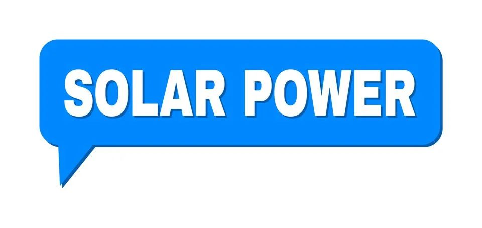 Conversation SOLAR POWER Colored Cloud Message Stock Illustration