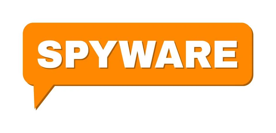 Conversation SPYWARE Colored Cloud Frame Illustrazione stock