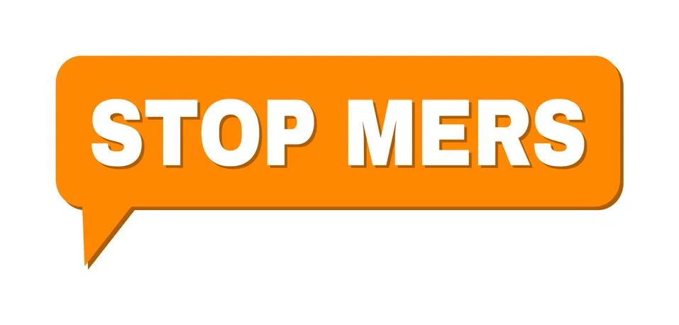 Conversation STOP MERS Colored Bubble Frame Stock Illustration
