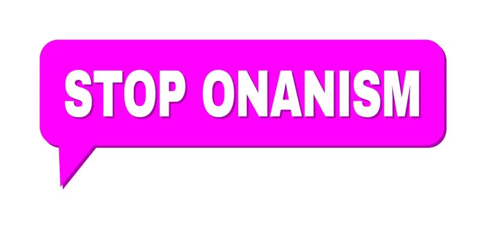 Conversation STOP ONANISM Colored Cloud Message 스톡 일러스트