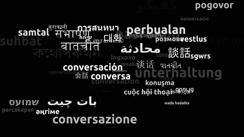 Conversation Translated in 53 Worldwide Languages Endless Looping 3d Zooming  Видео 145199980