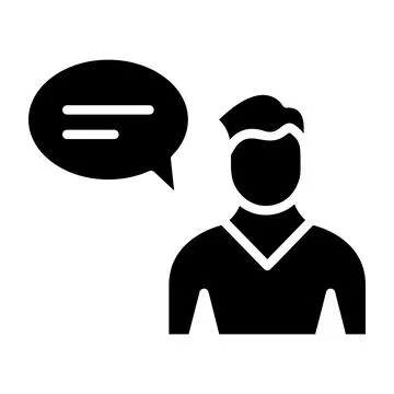 Conversation Vector Icon Design Illustration Stock Illustration