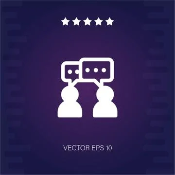 Conversation vector icon Stock Illustration