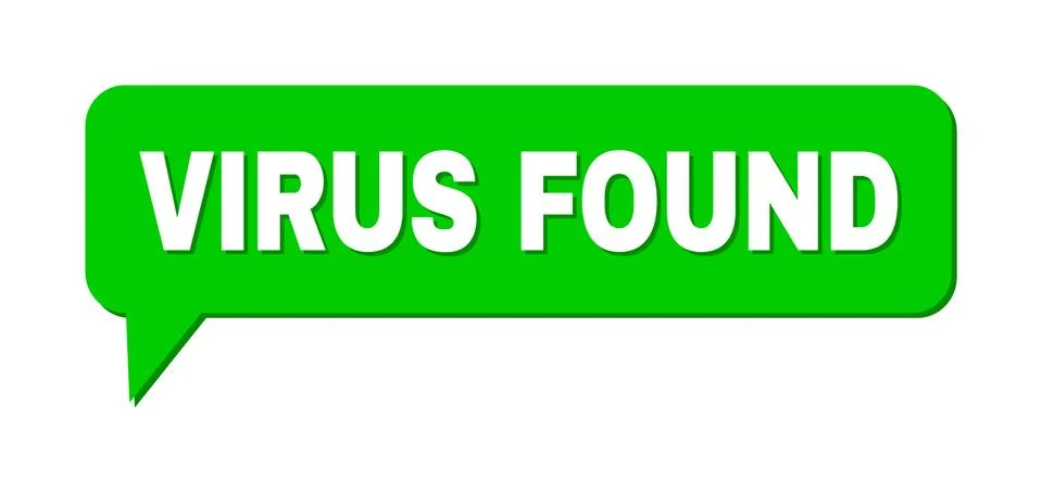 Conversation VIRUS FOUND Colored Cloud Message Illustrazione stock