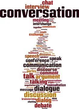 Conversation word cloud 스톡 일러스트