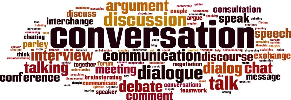 Conversation word cloud Stock Illustration