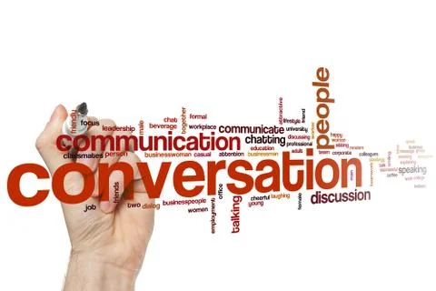 Conversation word cloud 库存照片