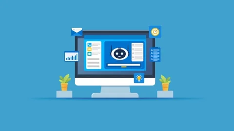 Conversational AI: Engaging with Robots Through Questions and Answers Stock Footage 297193352