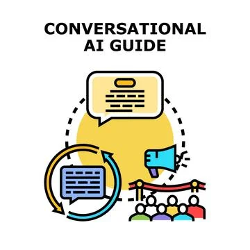 Conversational ai guide concept vector illustration Stock Illustration