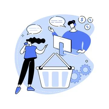 Conversational sales abstract concept vector illustration. Stock Illustration