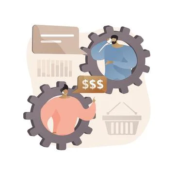 Conversational sales abstract concept vector illustration. Stock Illustration