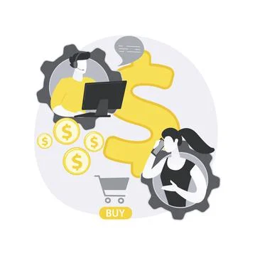 Conversational sales abstract concept vector illustration. Stock Illustration