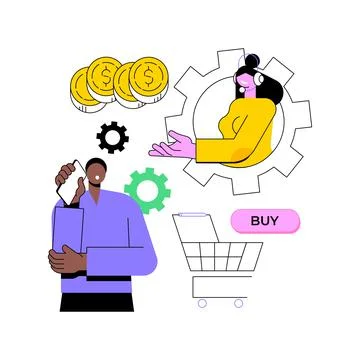 Conversational sales abstract concept vector illustration. Stock Illustration