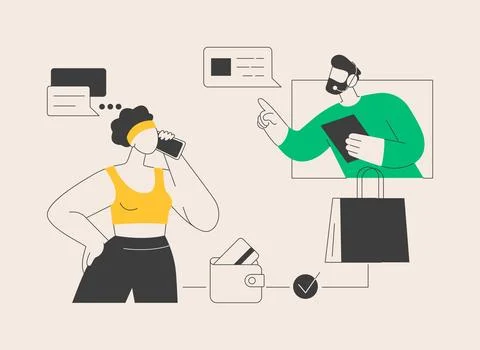 Conversational sales abstract concept vector illustration. Stock Illustration