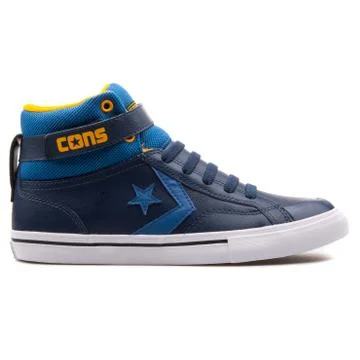 Converse Pro Blaze Strap navy blue and yellow sneaker Stock Photos