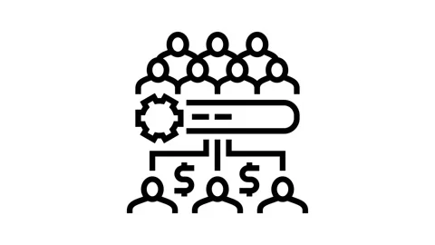 Conversion affiliate marketing line icon animation Stock Footage 224347656