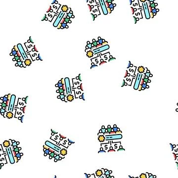 Conversion affiliate marketing vector seamless pattern Stock Illustration