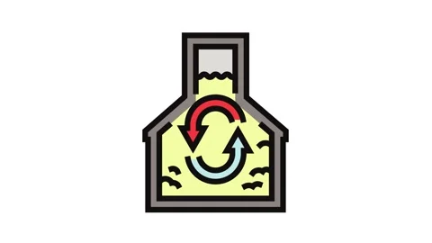 Conversion biomass color icon animation Stock Footage 326104348