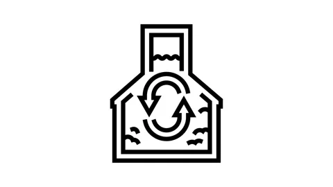 Conversion biomass line icon animation Stock Footage 326130653