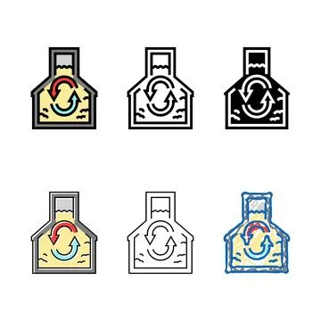 Conversion diversity biomass color icon vector Stock Illustration