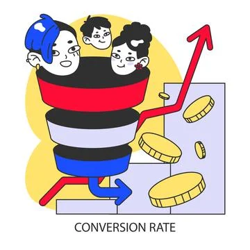 Conversion funnel concept. Flat vector illustration. イラスト素材