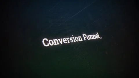 Conversion Funnel on digital screen message on computer screens V02 Stock Footage 317029838