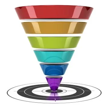 Conversion funnel 스톡 일러스트