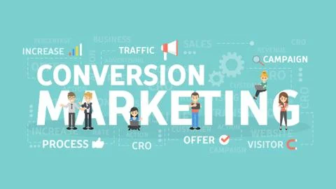 Conversion marketing concept. イラスト素材