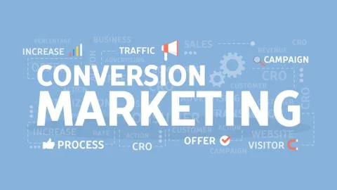 Conversion marketing concept. イラスト素材