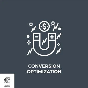 Conversion Optimization Line Icon Stock Illustration