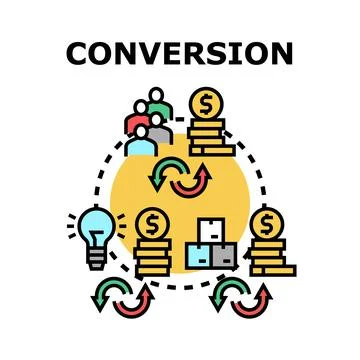 Conversion process illustrating creative ideas generating profit 스톡 일러스트