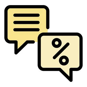 Conversion rate chat icon color outline vector Stock Illustration