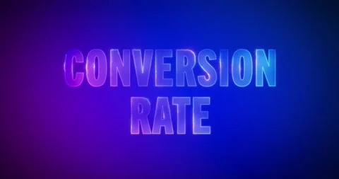 Conversion Rate. Electric lightning words. Logotype Stock Footage 134820833