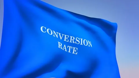 Conversion rate - flag text video animation Stock-Footage 218370443