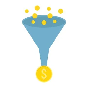 Conversion rate flat icon, seo and development Stock Illustration