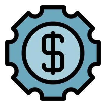 Conversion rate icon color outline vector Stock Illustration
