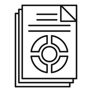 Conversion rate icon, outline style Stock Illustration